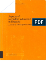 Aspects of Secondary Education in England - A Survey by HM Inspectors of Schools (1979)