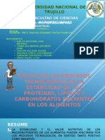 Efecto de Los Procesos Tecnológicos en La Estabilidad de Las Proteínas, Lípidos y Carbohidratos Presentes en Los Alimentos