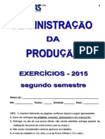 Producao - Lista de Exercicio 2015 - Prof. Celio
