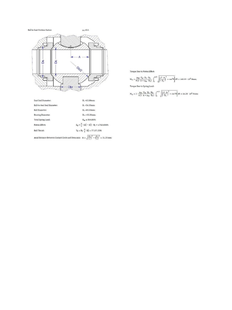 Ball Valve Torque Calculation | PDF