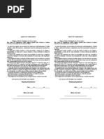 Termo de compromisso Pilates