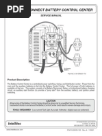 Intellitec Single Disconnect Battery Control Center Service Manual 5300635100