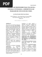 Formação de Professores Para Uma Escola Integral e Integrada- A Importância Do Trabalho de Conclu