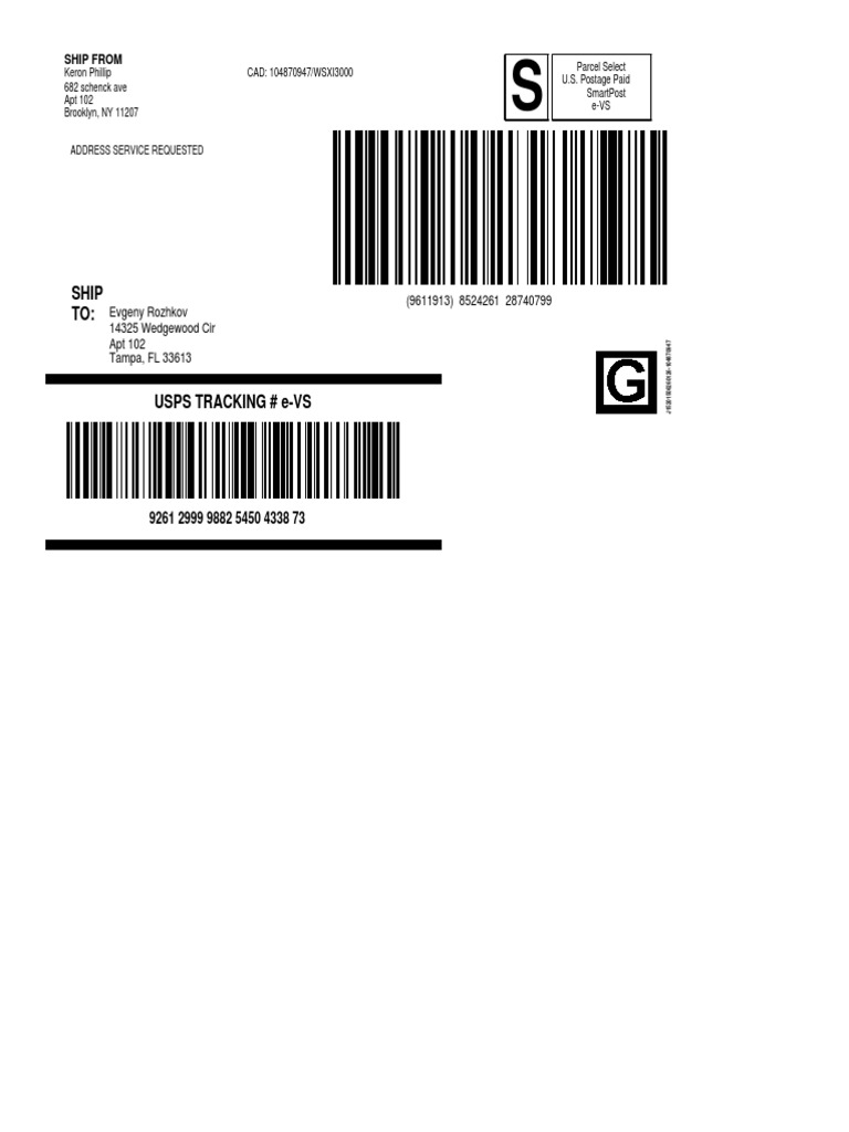 Shipping Label PDF