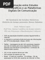 Aproximações entre estudos historiográficos e redes sociais digitais