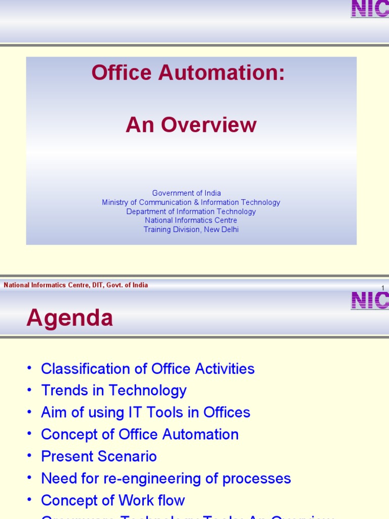 Office Automation: An Overview | PDF | Business Process | Workflow