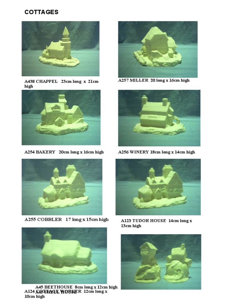 Bakery and Cottage Dimensions List | PDF