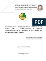 Evaluación de Las Propiedades Físico - Químicas de Los Suelos.