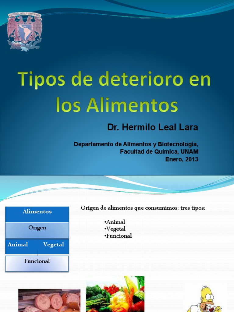 Tipos de Deterioro en Alimentos | PDF | Carne | Alimentos
