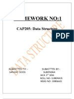 Homework No:1: CAP205: Data Structure