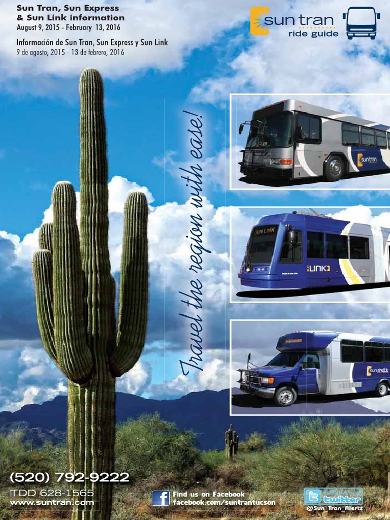 Sun Tran Updated Ride Guide PDF Public Transport Transport