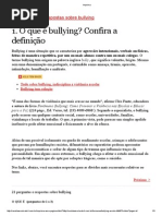 Perguntas Sobre o Bullying
