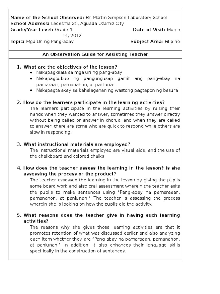 Episode 3 fs2 | PDF | Learning | Teachers