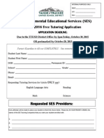 Student Application For Ses Services Fall 2015-16 - Eng