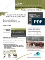 Grazing BMP Workshop Flyer - Animal Prod, Welfare, Business - Esk 17 TH & 27 TH Nov