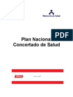 Plan Nacional Concertad de Salud - 2007