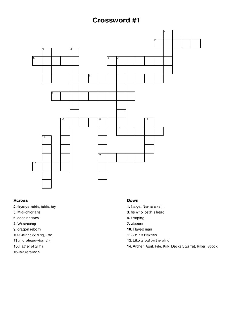 Crossword | PDF