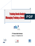 Training Needs Analysis (Managing Training & Development)