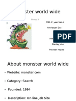Monster World Wide: Group 3