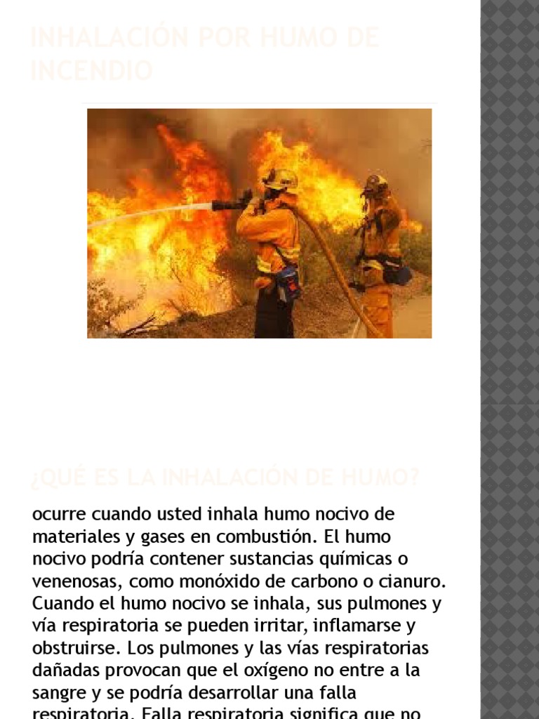 Inhalación Por Humo de Incendio | PDF | Monóxido de carbono | Sistema ...