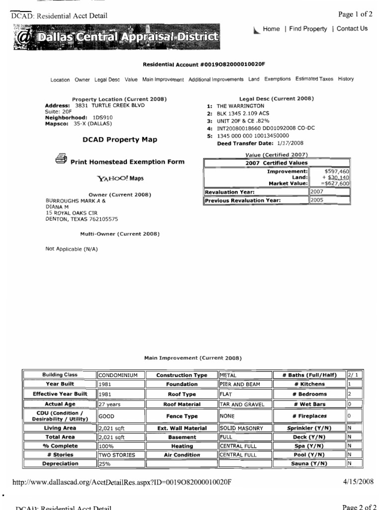 Homestead Exemption PDF Taxes Property