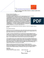 10-03-10 Request For Los Angeles Supervisor Antonovich Help Re Issuing Complaint Numbers by The Sheriff's Department