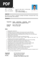 Finance curriculum viteae