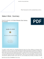 Make It Stick Book Summary