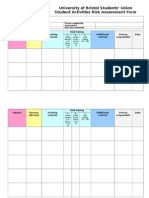 BLANK Risk Assessment Form