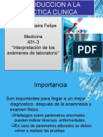 Interpretación de Los Exámenes de Laboratorio