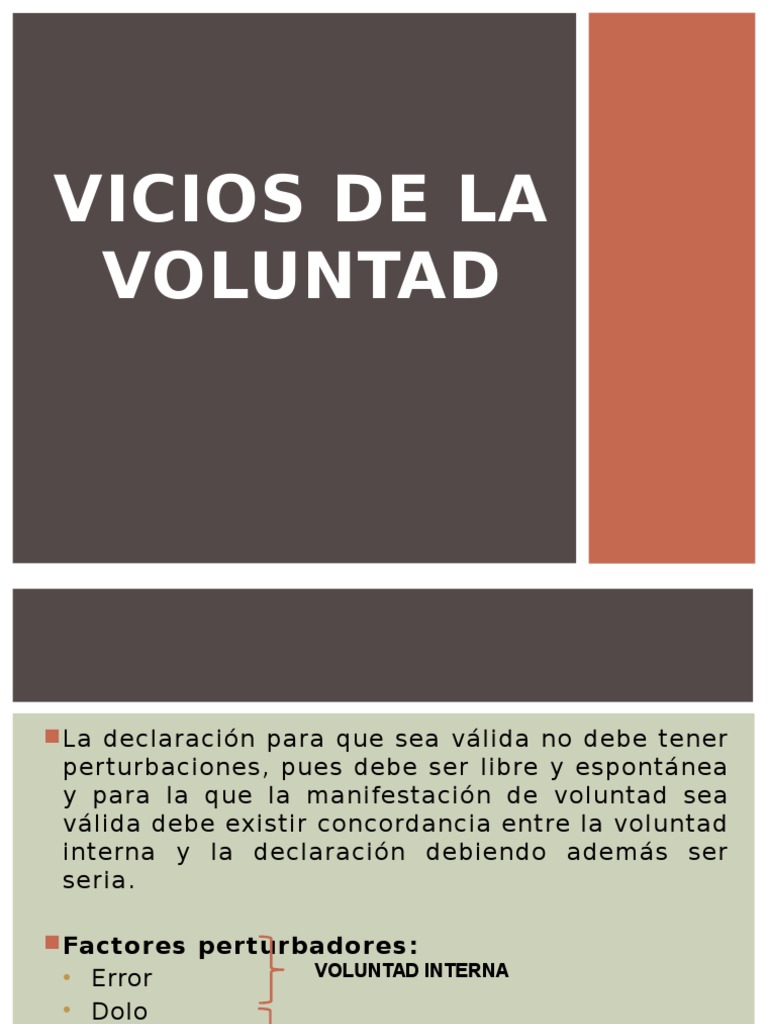 Vicios de La Voluntad Intención (Derecho Penal) Violencia