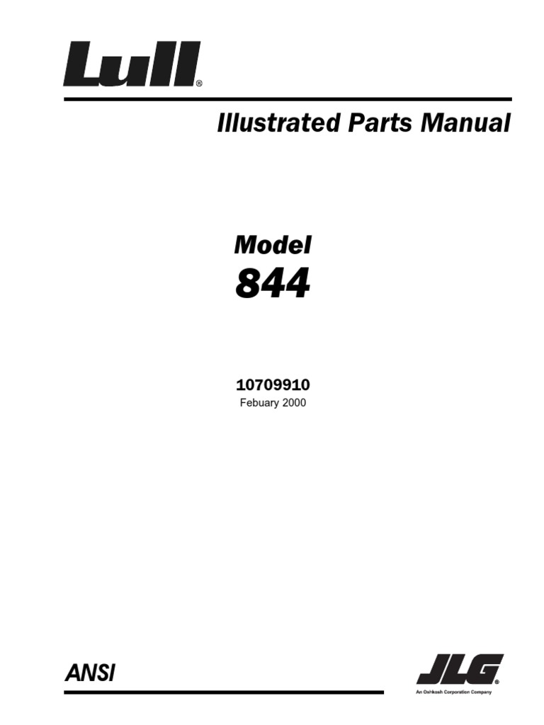 Lull 844 Telehandler Parts Manual | PDF
