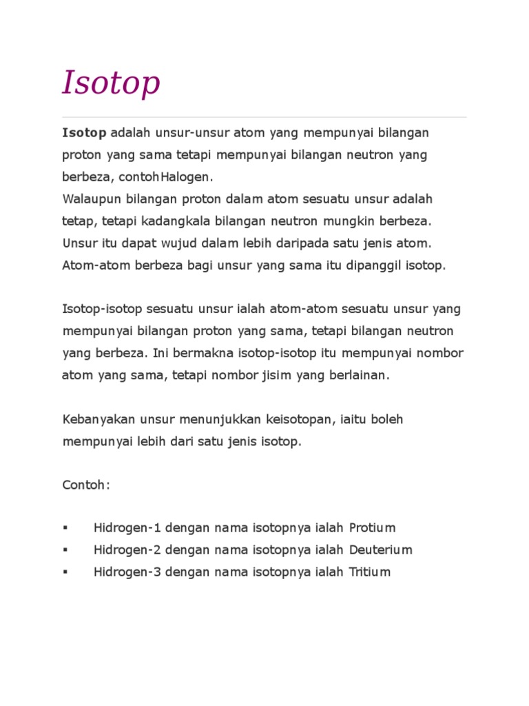Isotop | PDF