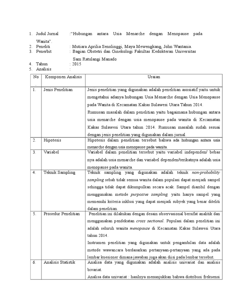 ☀ Contoh format review jurnal internasional