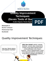 Quality Improvement Techniques (Seven Tools of Quality) : Scatter Diagram, Pareto Diagram