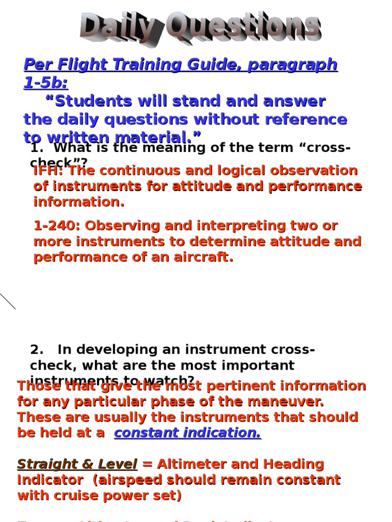 Instruments Daily Questions Pdf Instrument Flight Rules Aeronautics