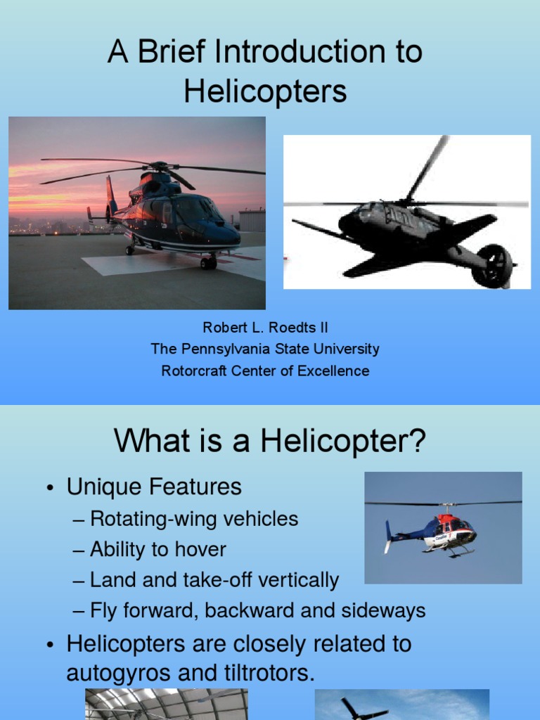 Introduction to Helicopter Mechanics | PDF | Rotorcraft | Helicopter