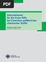 Informationen Für Die Erste Hilfe Bei Einwirken Gefährlicher Chemischer Stoffe