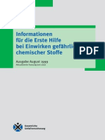 Informationen Für Die Erste Hilfe Bei Einwirken Gefährlicher Chemischer Stoffe