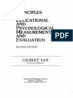Principles of Educational and Psychological Measurement and Evaluation