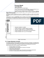 3 The PRINCE2 Process Model: 3.1 Pre-Project / Project Mandate