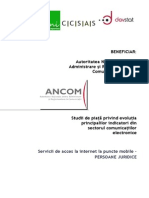 Raport ANCOM - Utilizarea Serviciilor de Acces La Internet Mobil 2015 - Persoane Juridice