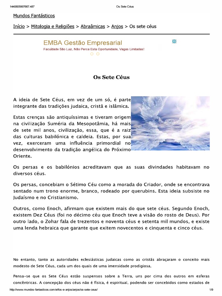 Os Sete Céus | PDF