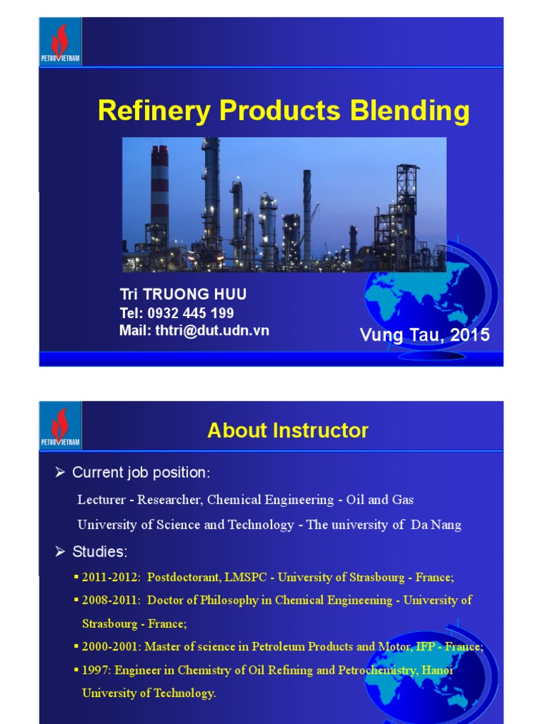 Refinery Petroleum Products Blending | PDF | Gasoline | Diesel Fuel