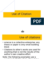 Use of Citation