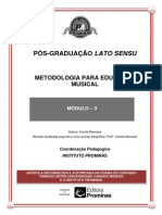 Metodologia para Educação Musical - Módulo 3