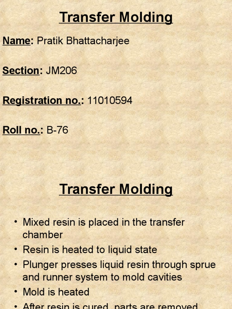 Overview of Transfer Molding Process | PDF | Building Materials ...