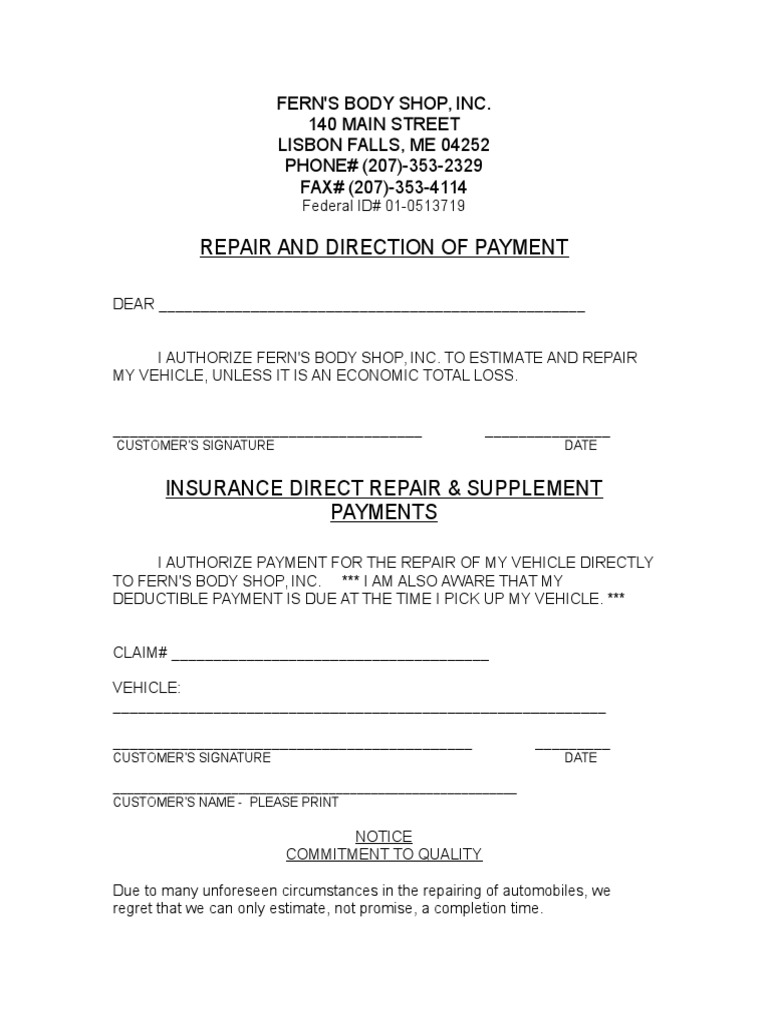 Direction of Payment PDF