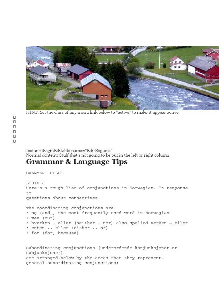 Norwegianlanguage - Info: Grammar & Language Tips | PDF | Berry ...