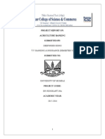 Project Report On: Agriculture Banking Submitted By:: Deepinder Sidhu T.Y. Banking & Insurance (Semester V)